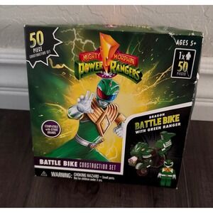 Mighty Morphin Power Rangers Dragon Battle Bike Green Ranger Set 50pc